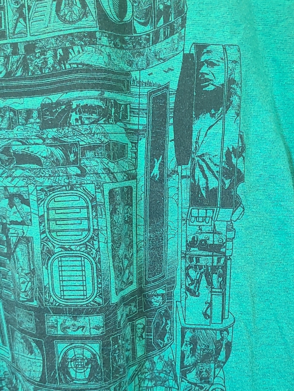 Star Wars Fifth Sun Green R2D2 Graphic Tee Size Medium - Picture 7 of 8